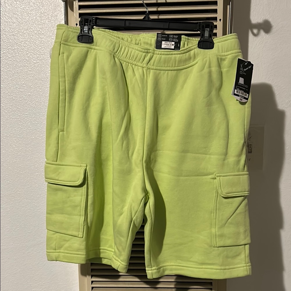 Men's Lime Green Cargo Shorts